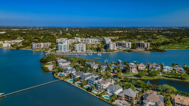 Aerial view of Belleair, FL