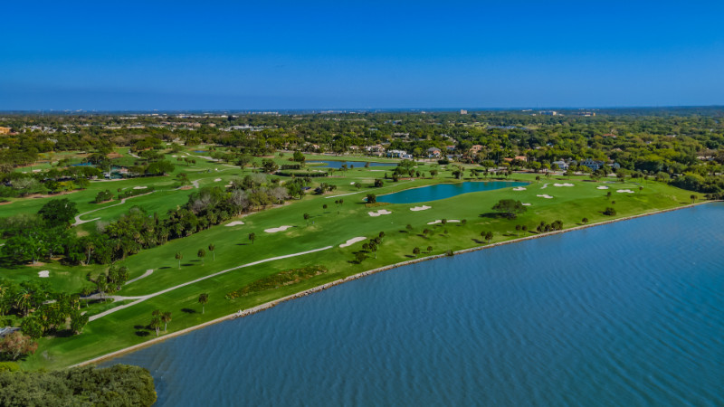 Aerial view of the land in Belleair, FL